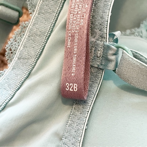 Aerie Bra 32B T-Shirt Bra Everyday Lace Trim Tan Black Green Push Up Lot 3x - Picture 6 of 15